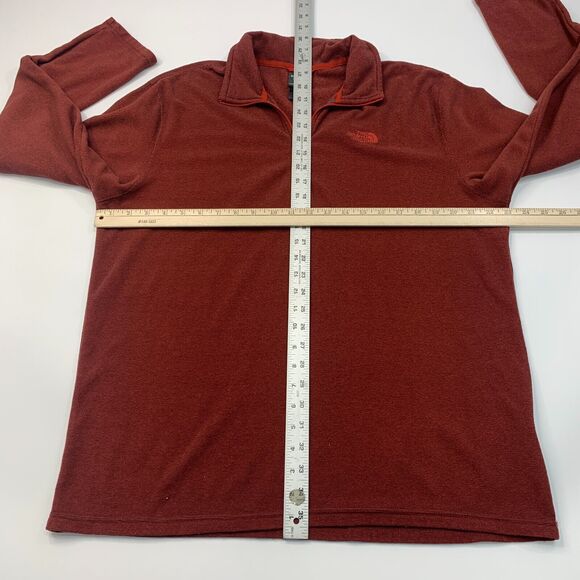 The North Face Fleece Sweater Mens L Large Brick Red Polartec Thermal Pro - Picture 6 of 12